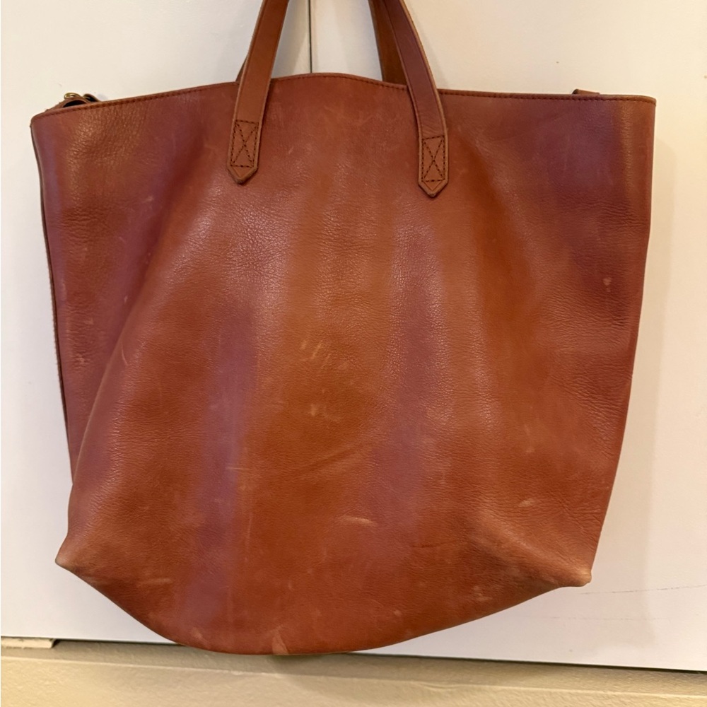 Madewell Brown Large Leather Tote Bag
